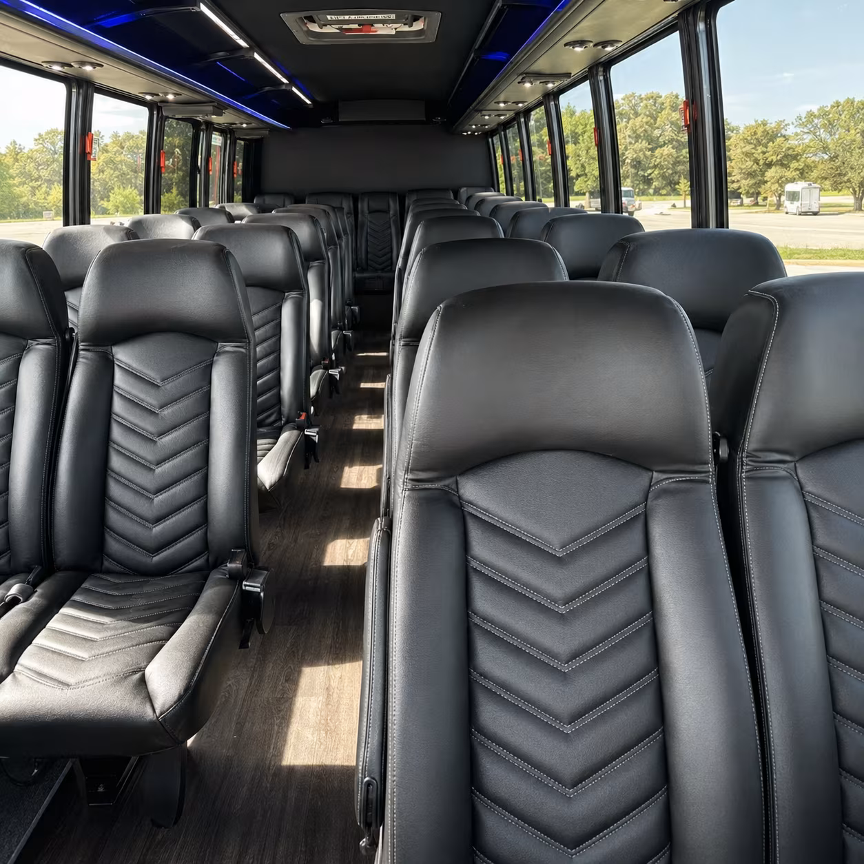 odessa 35 passenger minibus interior