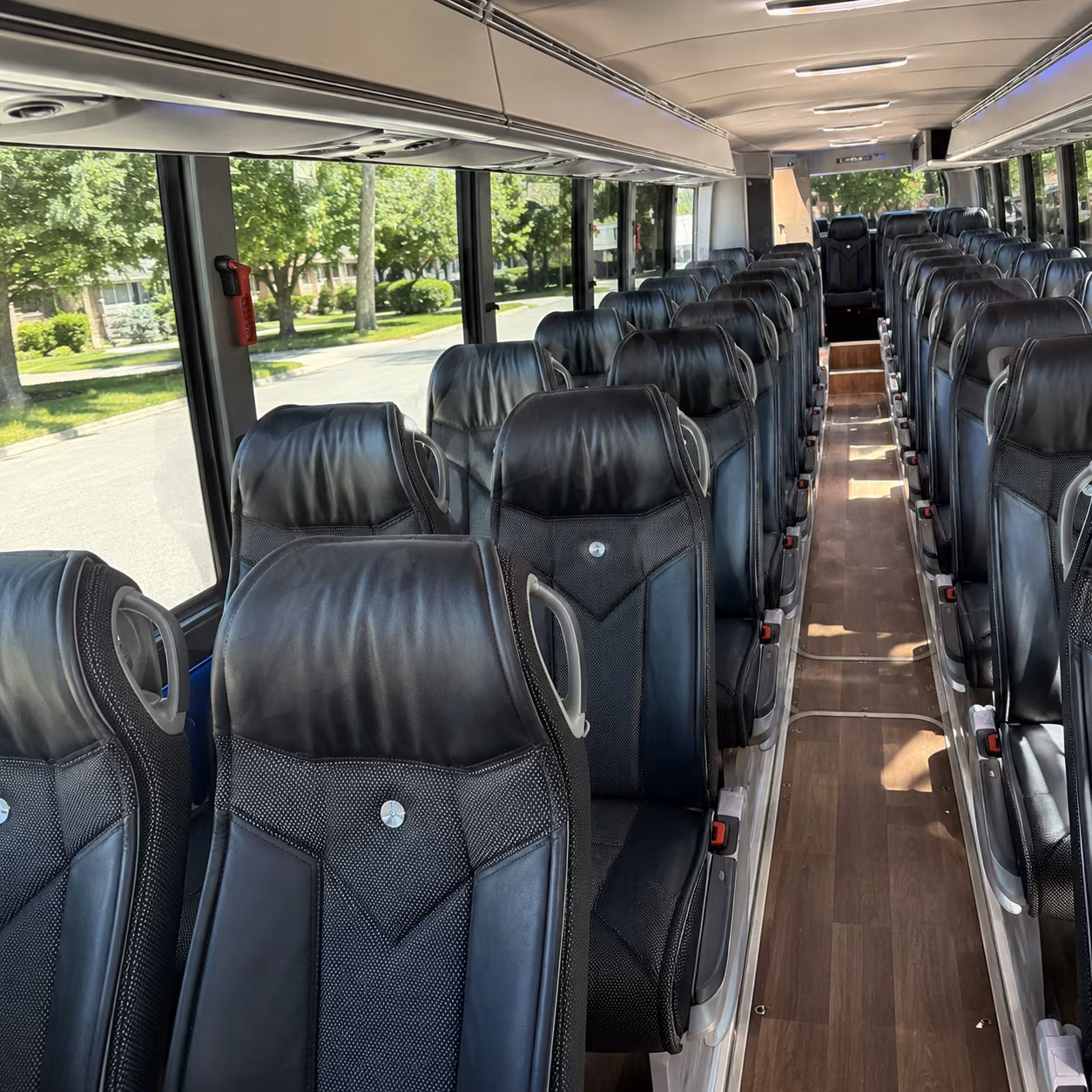 odessa 40 passenger charter bus inside