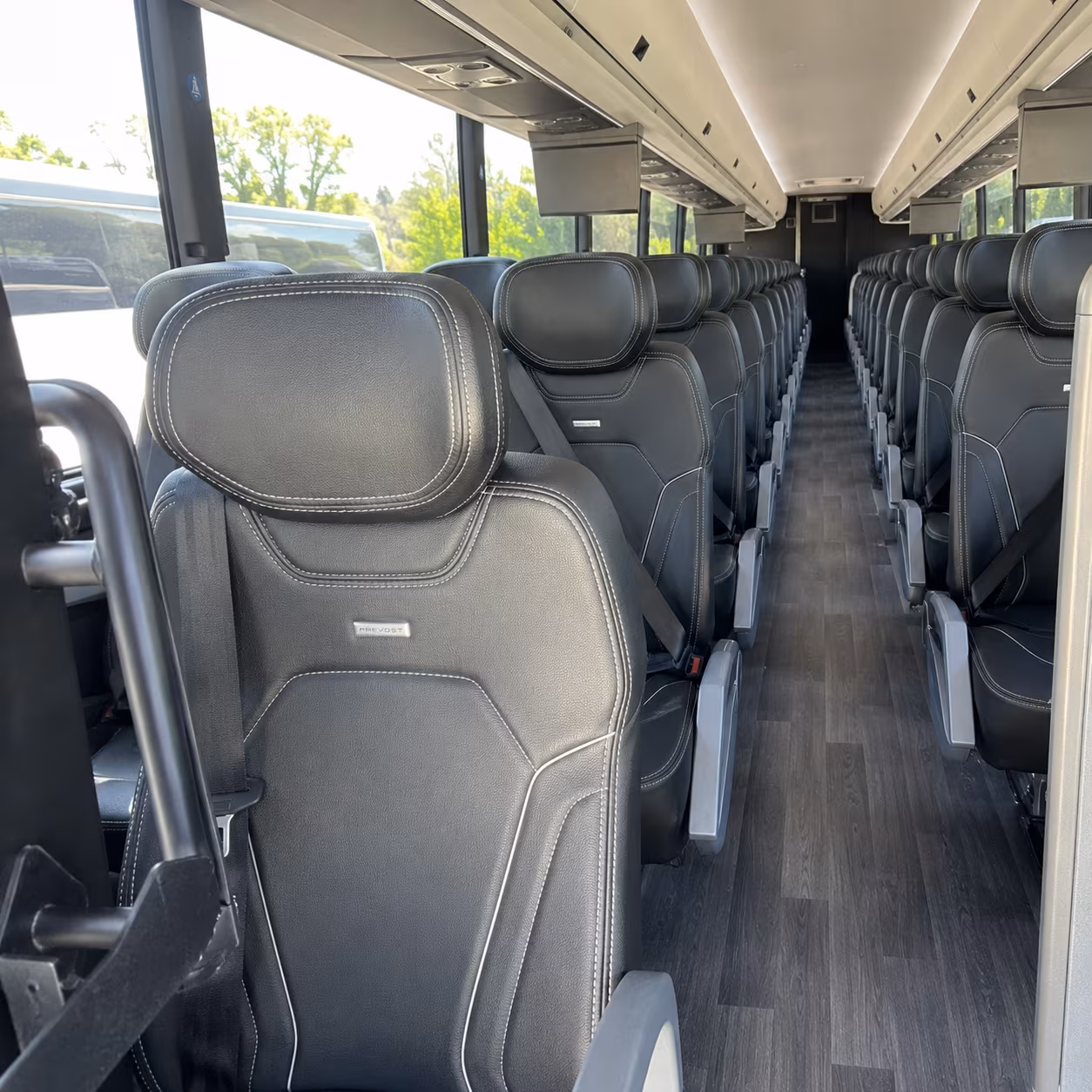 odessa 47 passenger charter bus interior