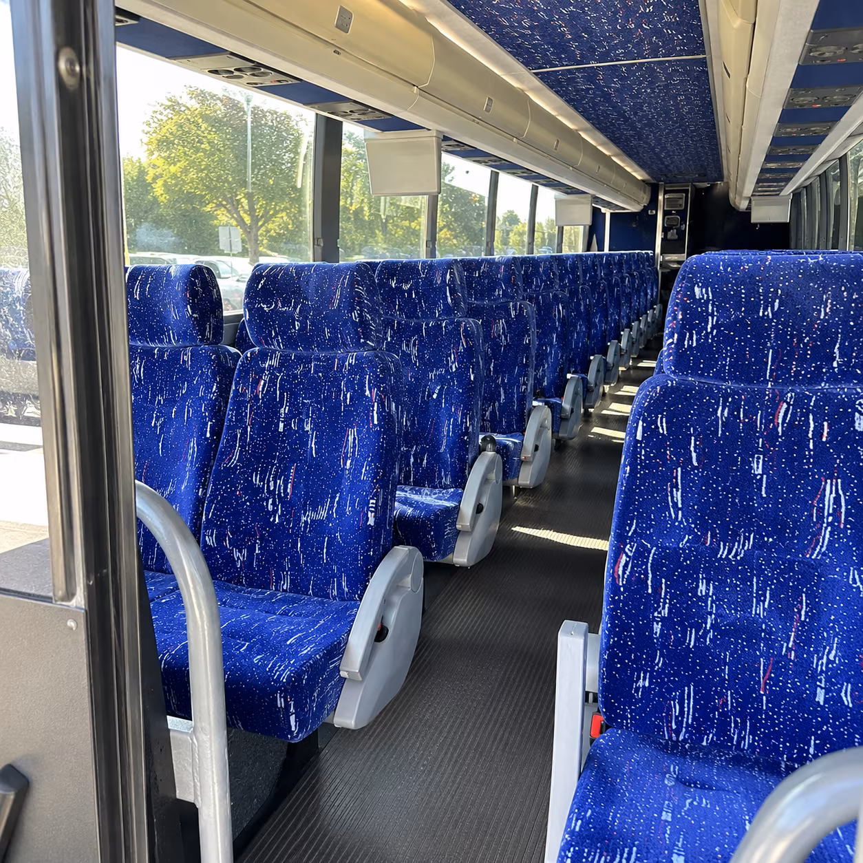odessa 50 passenger charter bus inside