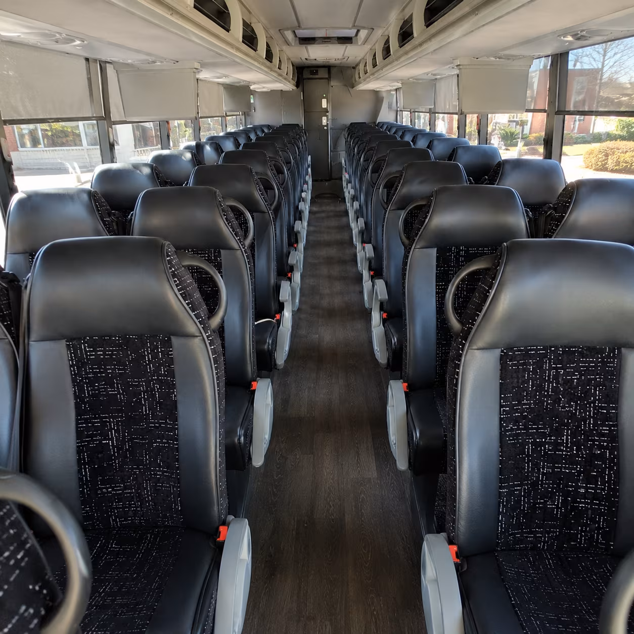 odessa 54 passenger charter bus inside