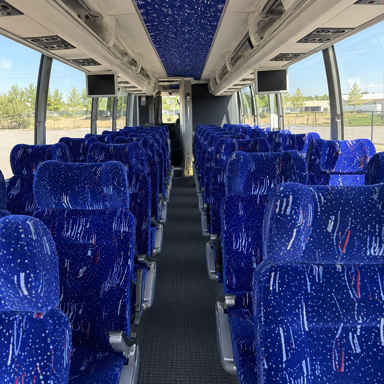 odessa 54 passenger charter bus interior