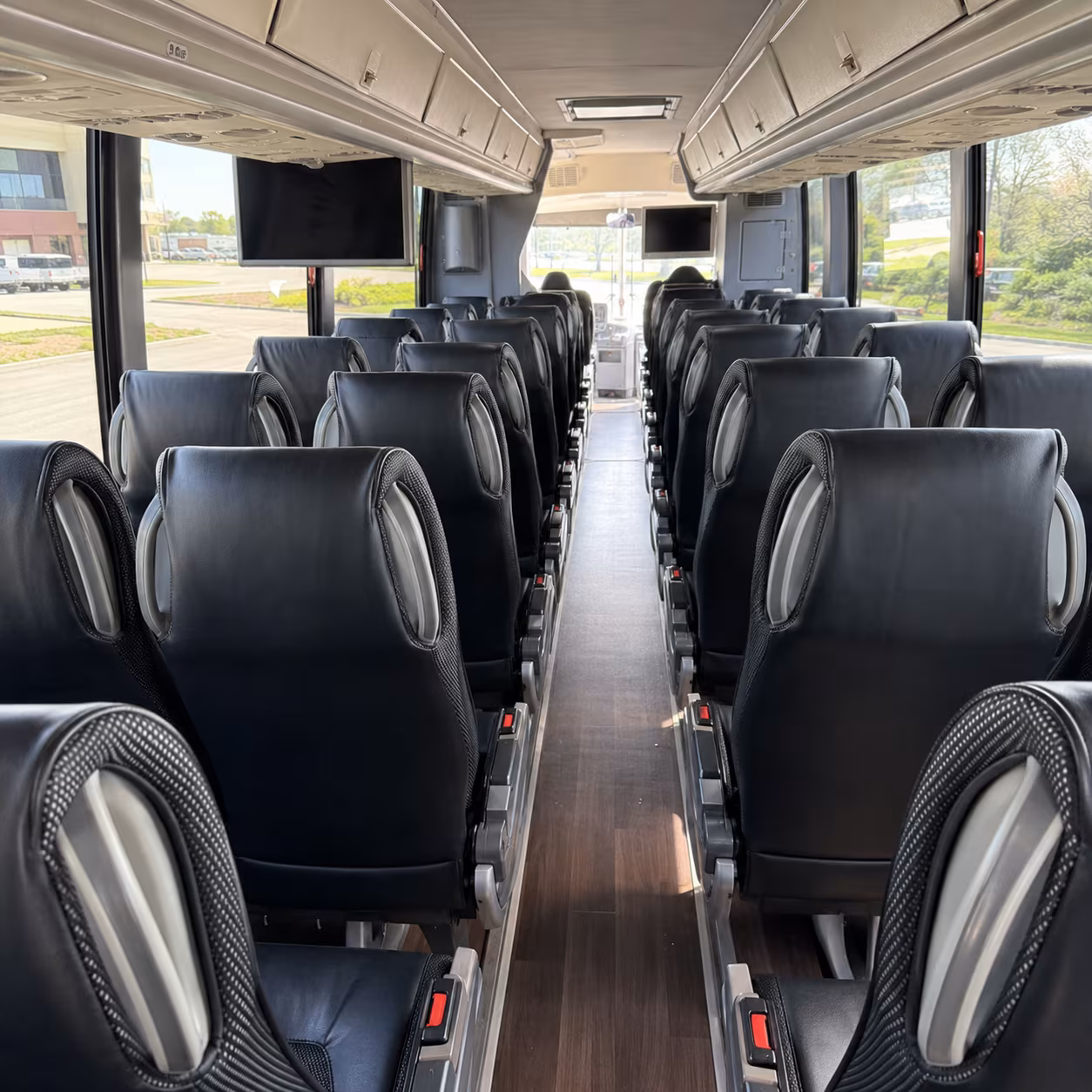 odessa 56 passenger charter bus inside