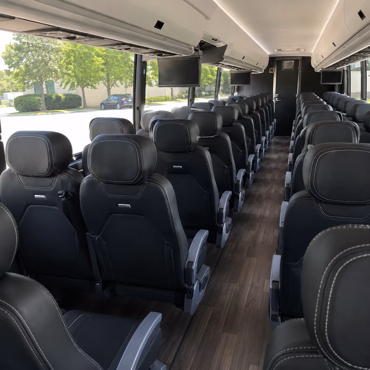 odessa 56 passenger charter bus interior
